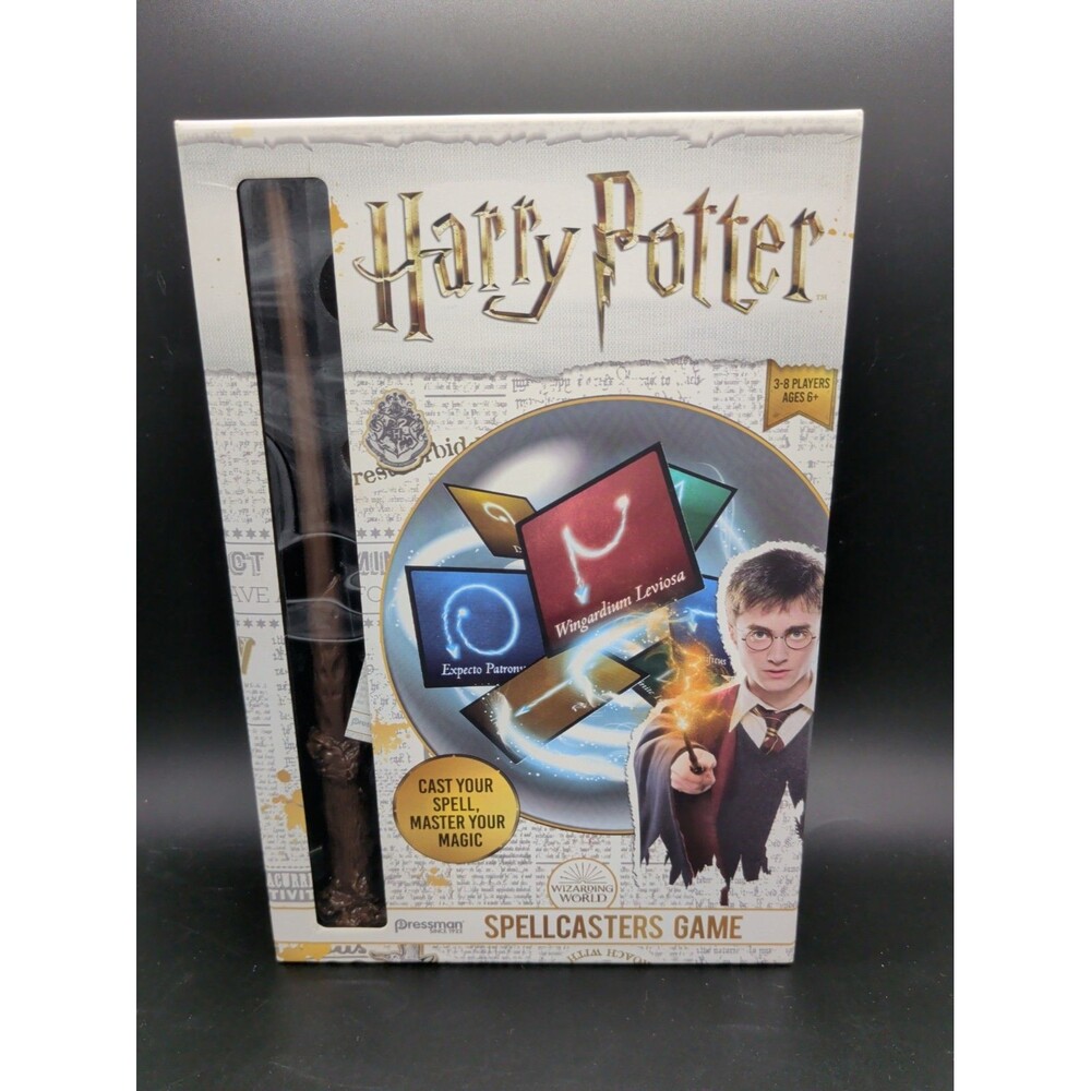 Harry Potter Spellcasters Game with Large Plastic Wand NEW SEALED Warner Bros.
